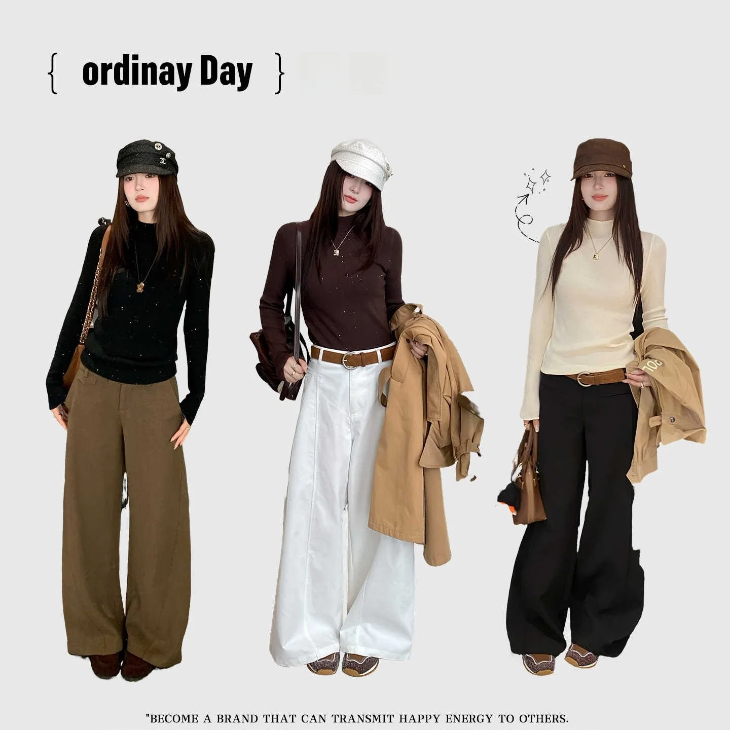 Chemise tricotée à col mi-haut marron Caramel, vêtements d'intérieur pour femmes, nouveau Style, pull au toucher Premium, début d'automne 2025