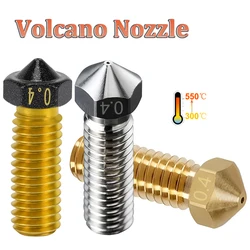 Top Quality 2pcs E3D Volcano Nozzle 3D Printer Parts Hotend M6 Hardened Steel Copper Plated V6 Volcano Nozzles 1.75mm Filament