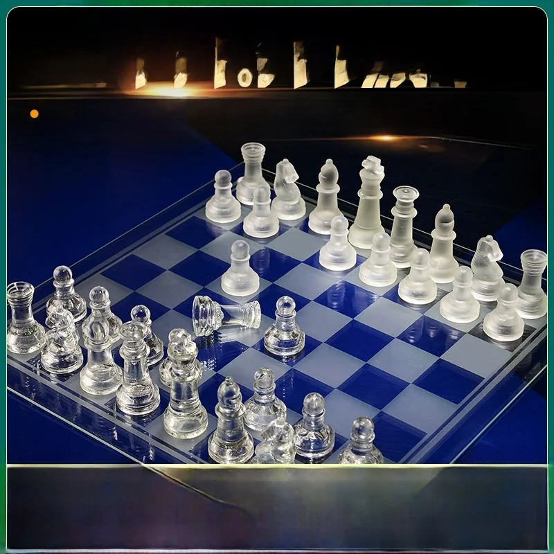 high-end-portable-crystal-glass-chess-set-small-size-for-students-beginners-adults-chessboard-game-set-elegant-travel-size