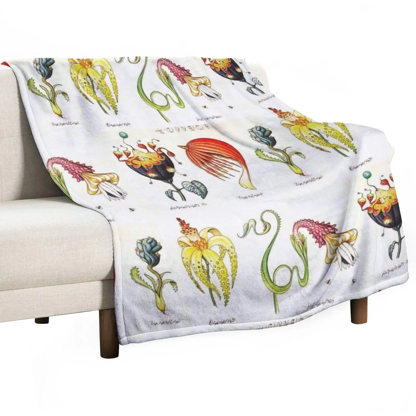 Codex Seraphinianus Throw Blanket Luxury Throw Nap for winter valentine gift ideas Blankets