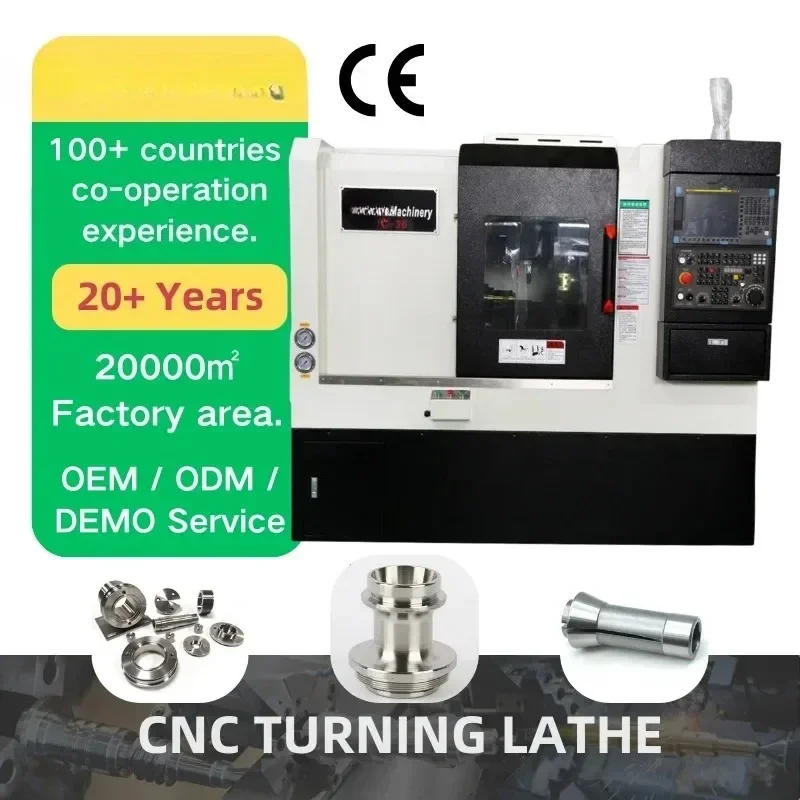 Manufacturer CE Certified TC-36 High Rigidity Metal Mini Small Hydraulic Chuck Aluminum Steel Processing Horizontal CNC Lathe