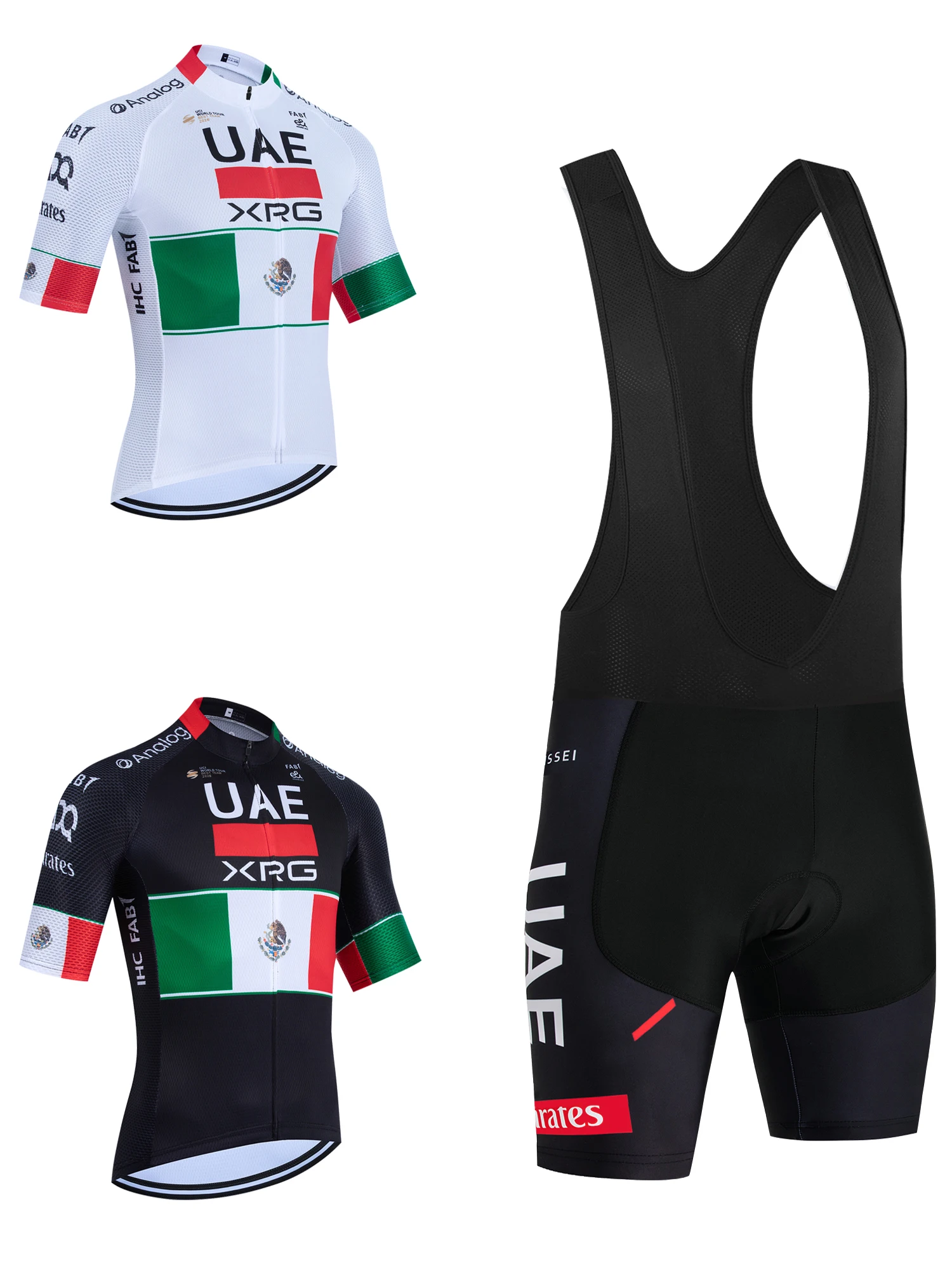 2026 Nieuwe MEXICO Fietsjersey VAE Team Fietsjersey Shorts Heren Dames Sneldrogend Ropa Ciclismo Pro Fiets T-shirt Kleding - afbeelding 2