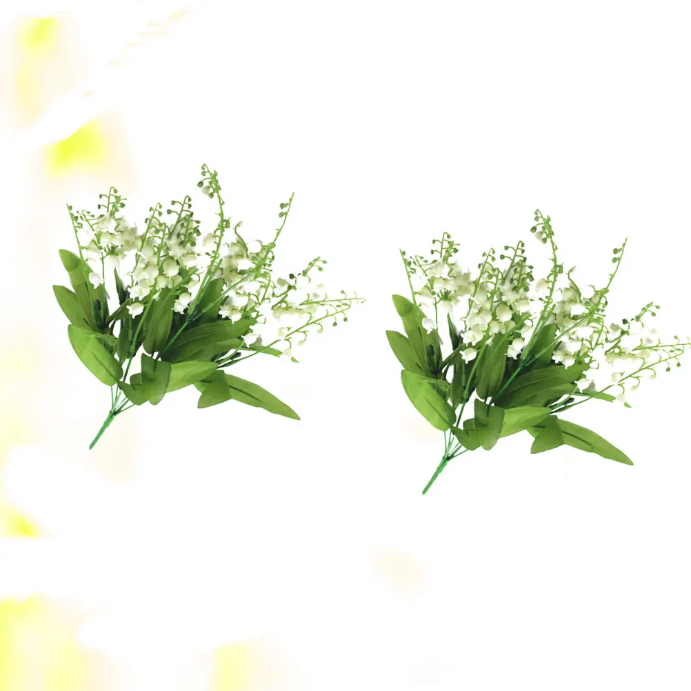 

2 Pcs Artificial Flowers Bouquet PlasticFlowers Long Lasting Home Decor Wedding Party Banquet Gifts