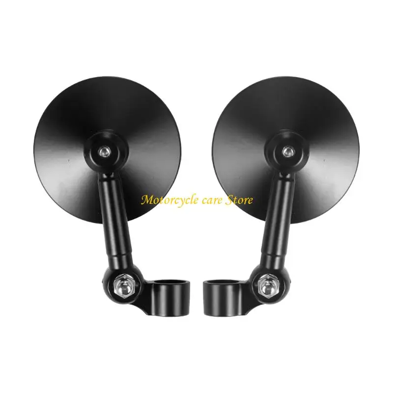 U75F Motorcycle Rear View Mirror Adjustable Rotating Handlebar Side Mirror