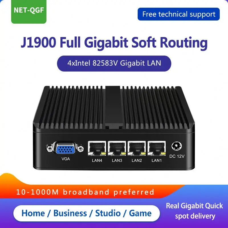 Beyond Control j1900 soft routing mini PC four gigabit 82585V network port ros / led/ ikuai / openwrt proxmoxvvirtual router