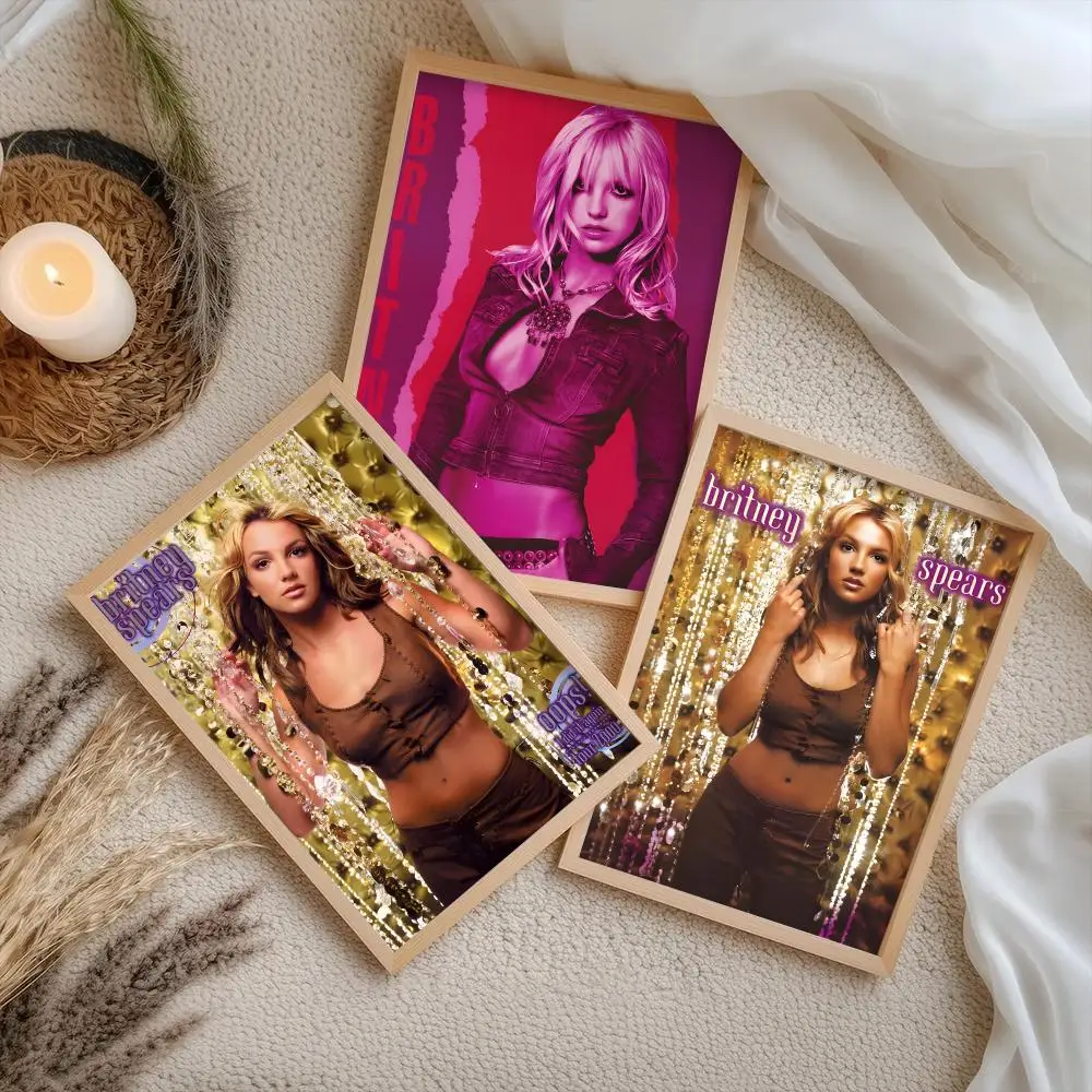 Singer B-Britney Spears Poster Stickers Self-Adhesive Painting Mural Decor Wall Decals for Bedroom Living Room Home HD Gift