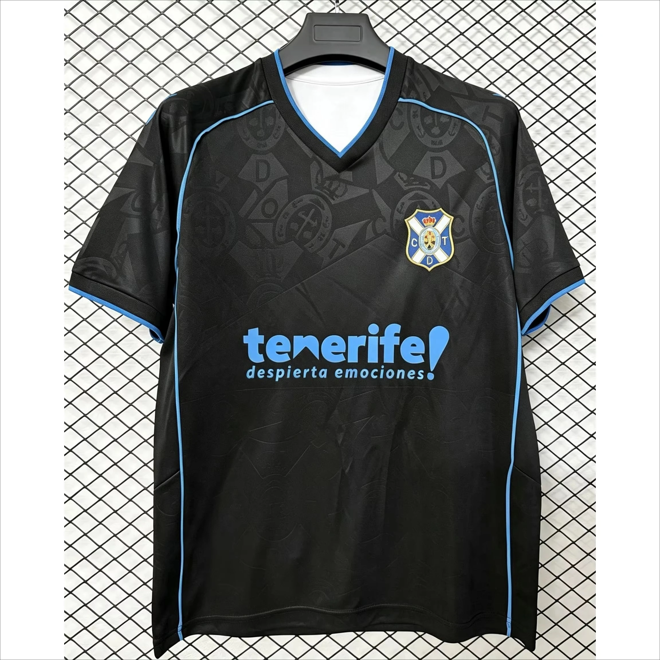 New Tenerife Football Jersey Summer 3D Printed Quick Drying Sports Men's and Women's Short Sleeved T-shirt Family Matching