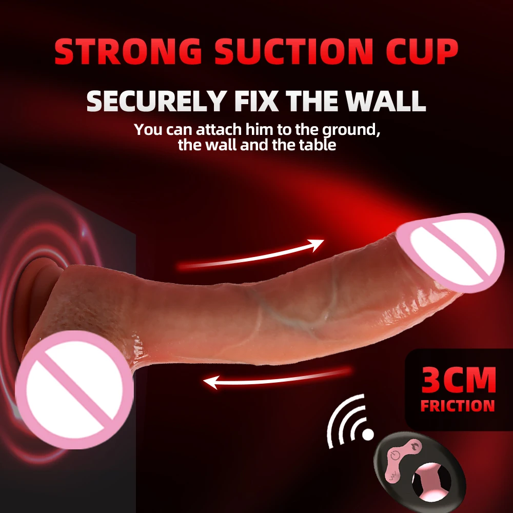 9.65" Thrusting BIG Dildo Vibrator Silicone with 10 Thrusting & Vibranting & Heating Modes Anal Dildo Sex Toys with Suction Cup - view 4
