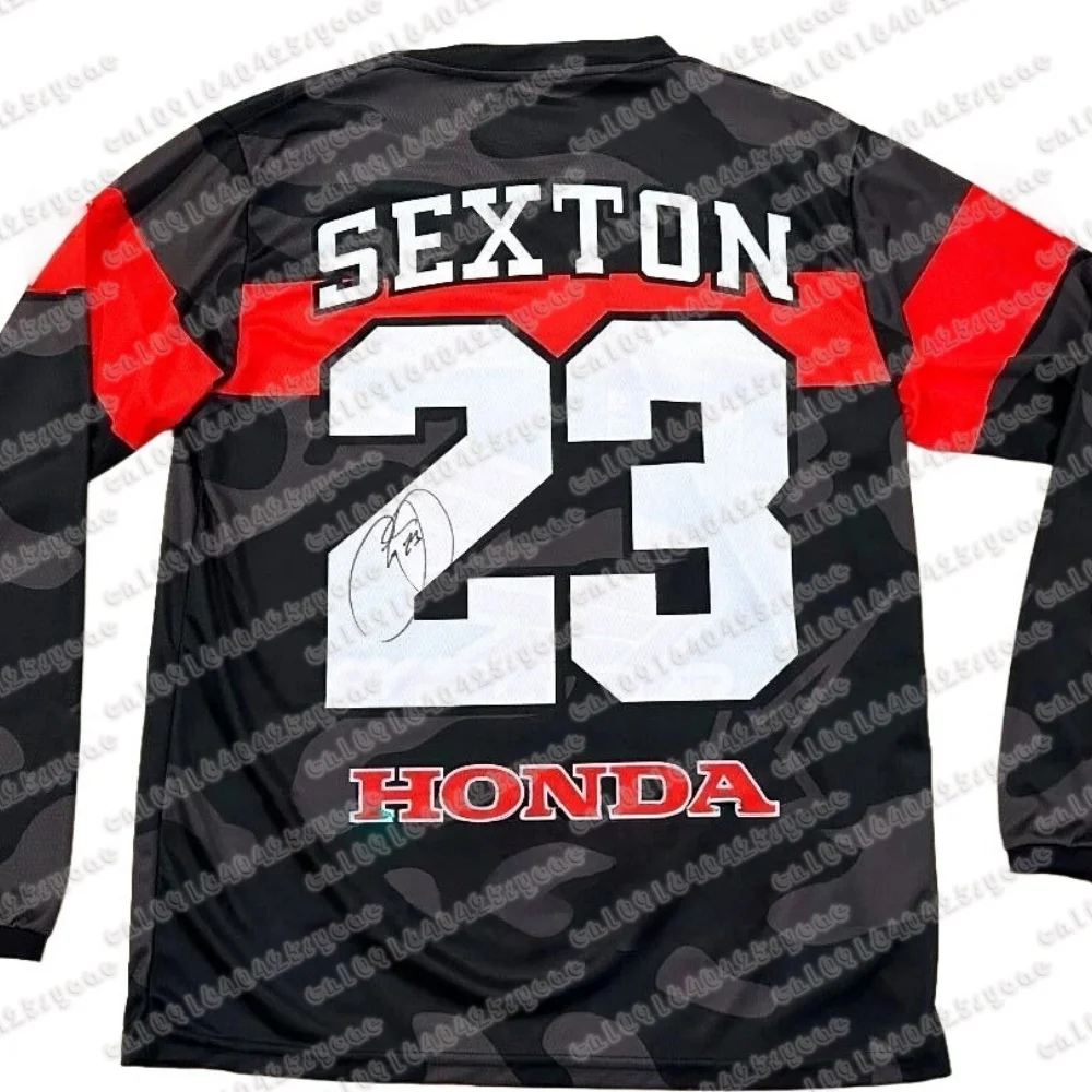

Лето 2025 г., винтажная майка для мотокросса Honda Mix на заказ # Дышащая мужская спортивная обувь на открытом воздухе SEXTON 23, с длинными рукавами