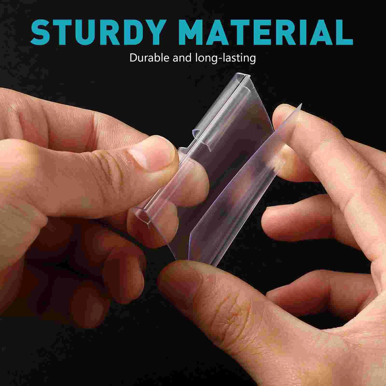 60 Pcs The Sign Stand Supermarket Label Show Rack Display Shelves Price Tag Holder Pvc Frame