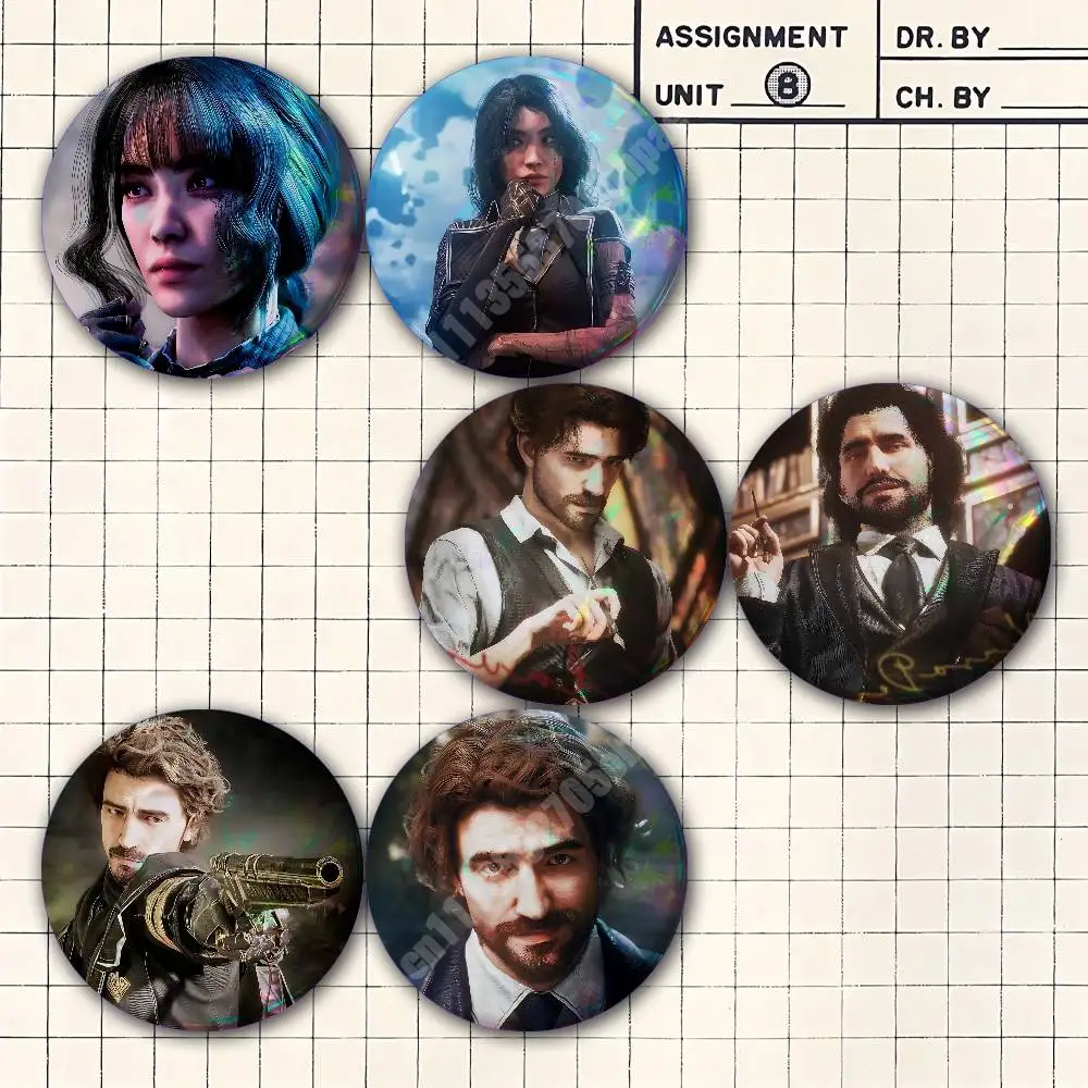 E-Expedition 33 C-Clair Obscur Button Badge 2PC Sets for Bags & Clothes & Accessories Metal Pin Vibrant Collection
