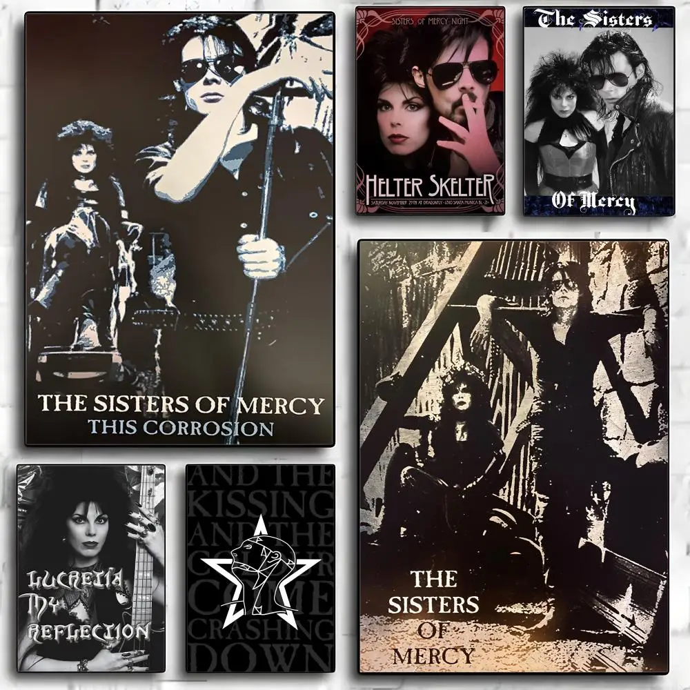 Band The S-sisters Of Mercy Poster Modern PP Paper Wall Art 