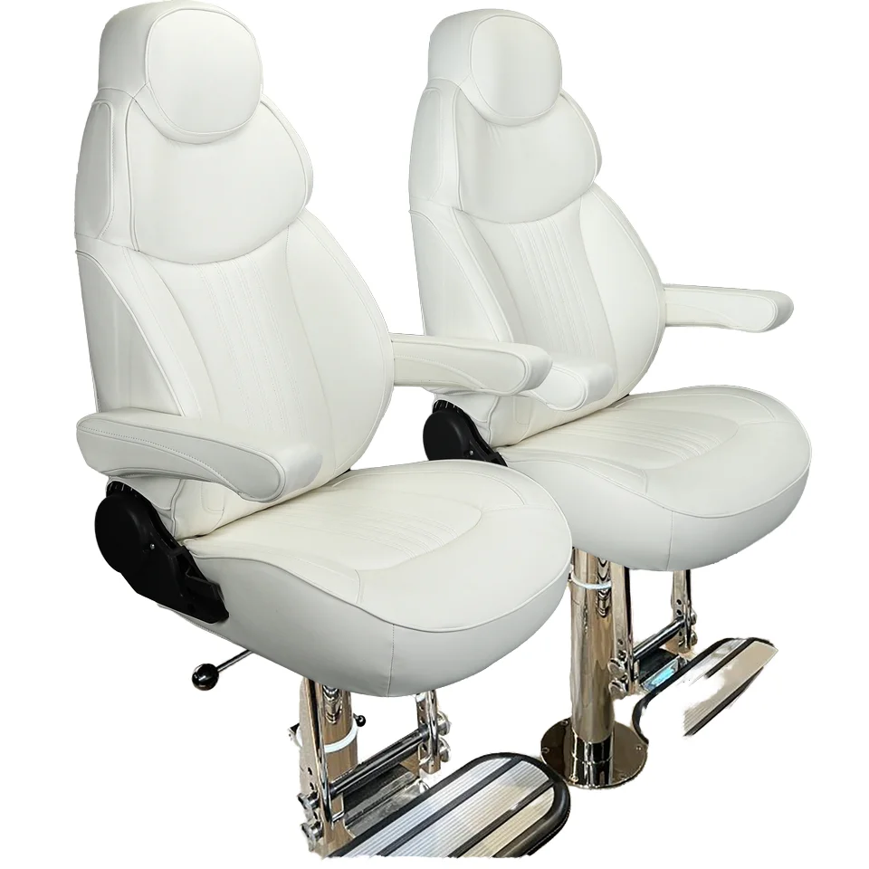

Custom Logo Bucket Boat Captain Seat High Back Luxury Reclining Pontoon Yacht Boat Seat