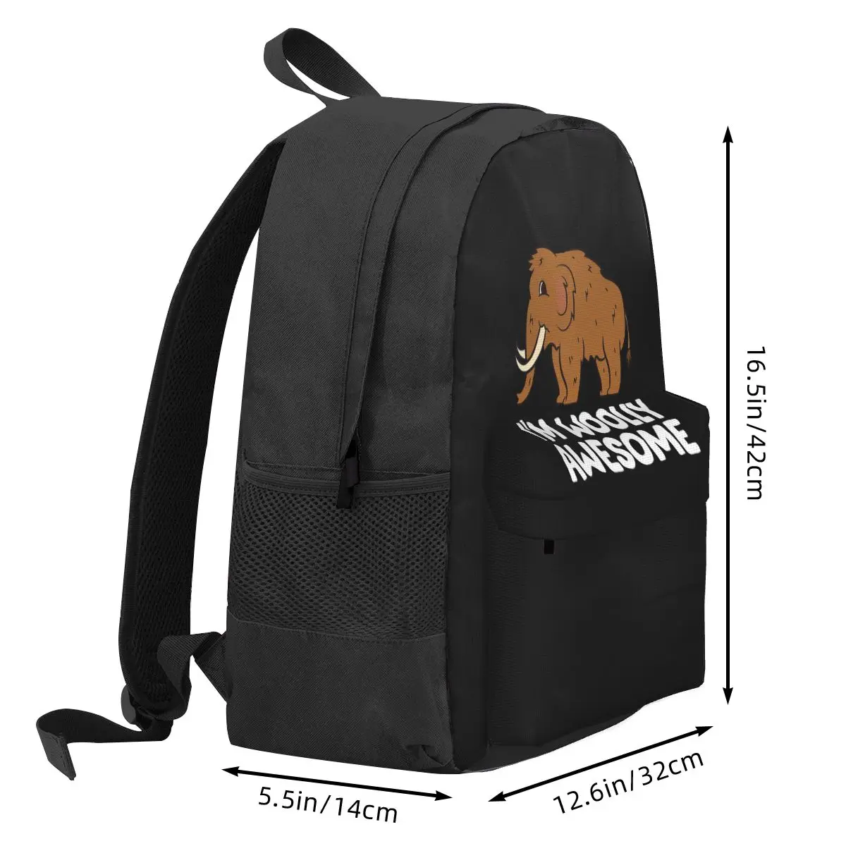 Woolly Mammoth T-Shirt Backpack Hot Sale Daypack Large Capacity Boys Girls BookBag School Bag Shoulder Bags for Men Women