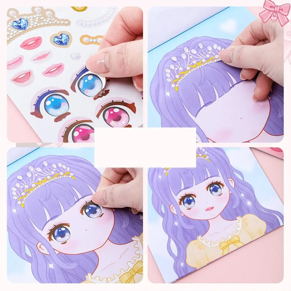 Gifts Toys Make Your Own Princess Sticker Little Girl Makeup Outfit Stickers DIY Decorative Sticker Princess Dress Up Sticker