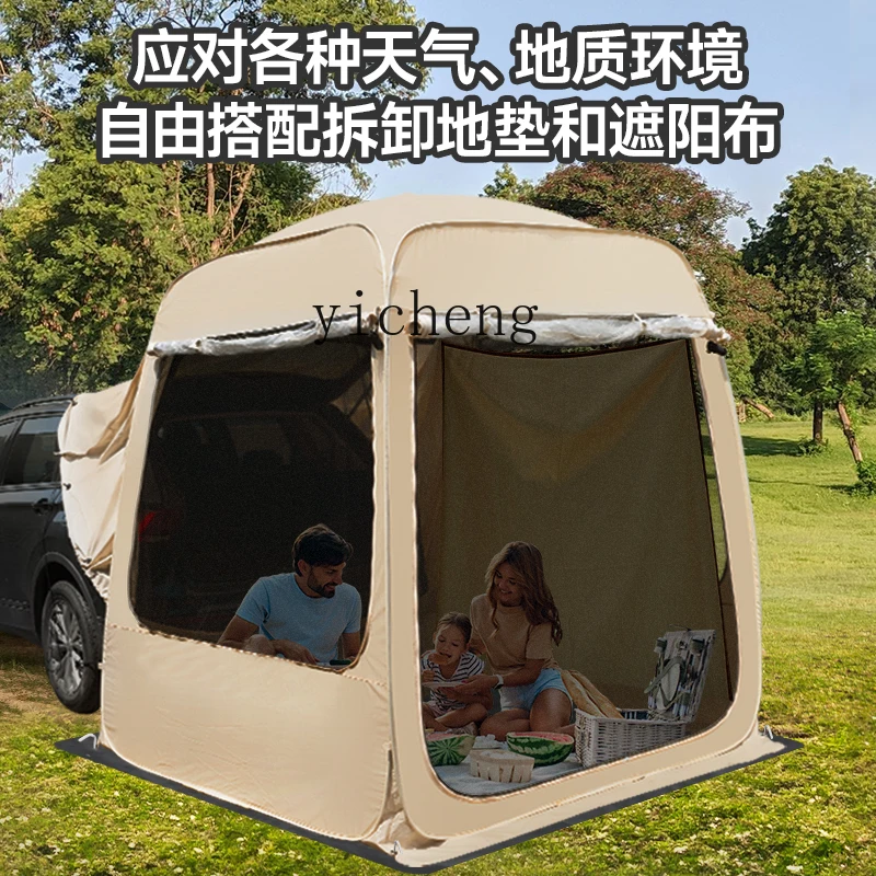 HW15 kışlık sıcak araba bagaj - Outdoor Camping Car Tail Tent incelemesi ve fiyatı