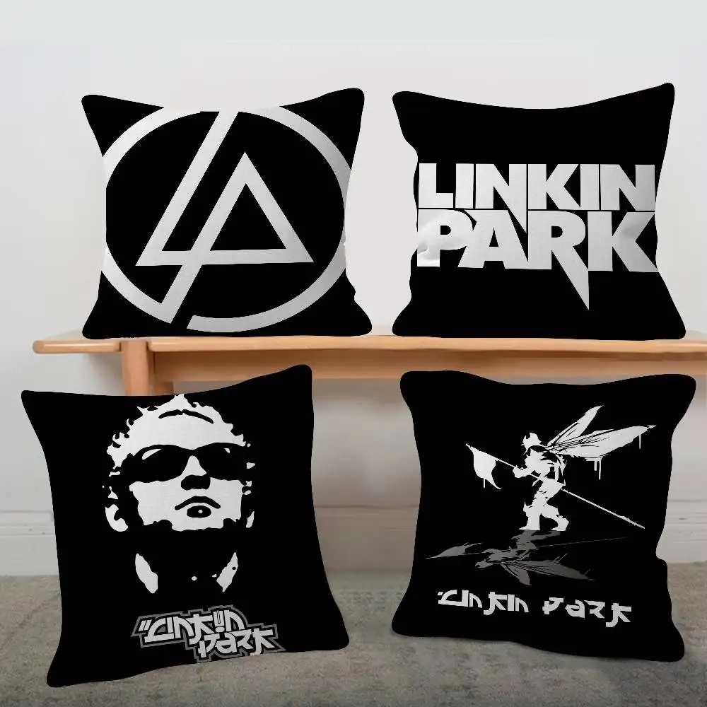 Rock Band Linkin Park Cute Cartoon L Game Cushion Cover Pillowcase Upholstery Sofa Throw Pillow Home Decor Pillowcas