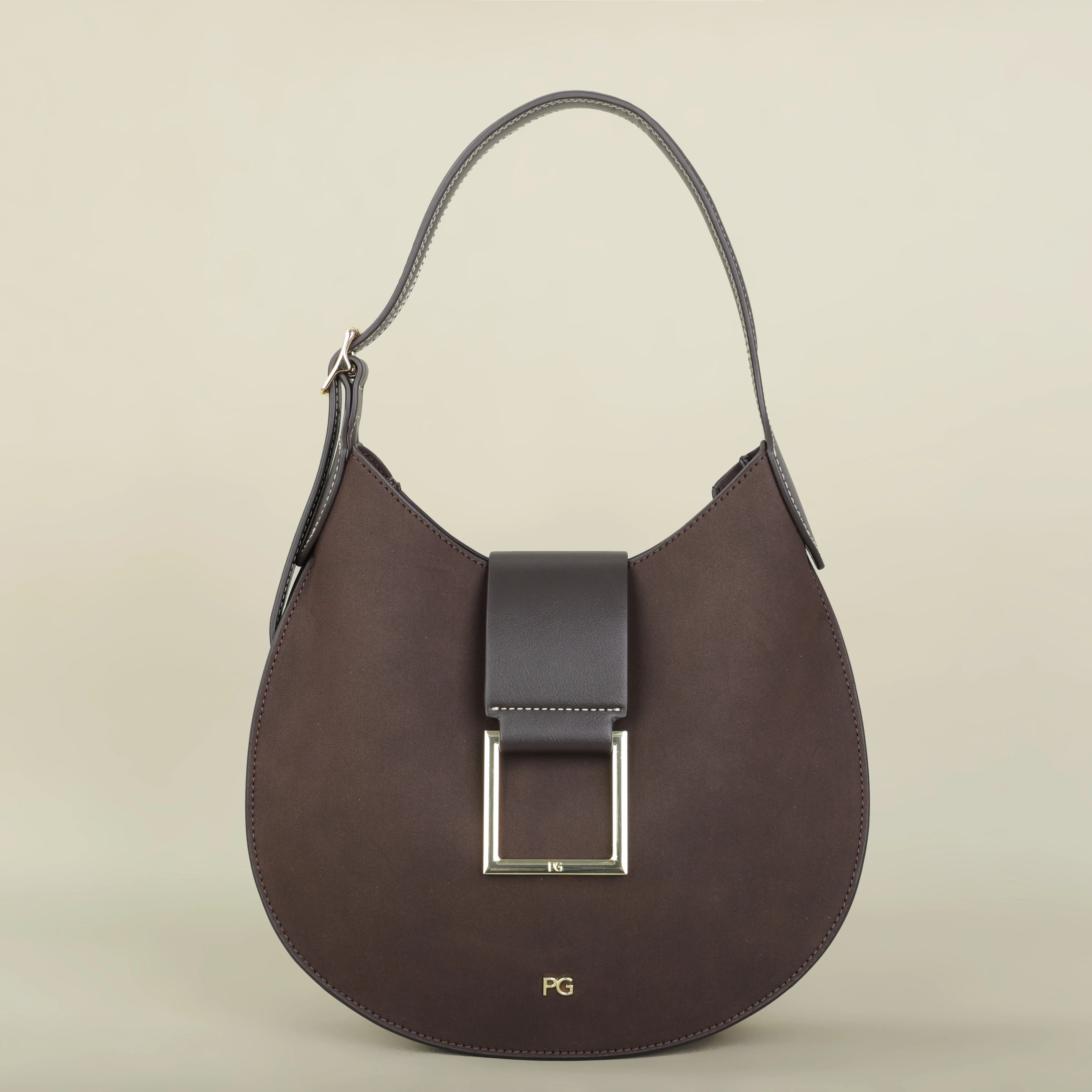 PG Fashion Unterbeintasche Klassisches Design Hochwertige Minimalistische Elegante Damen-Handtasche in Knödelform Ausverkauf – Detail 6