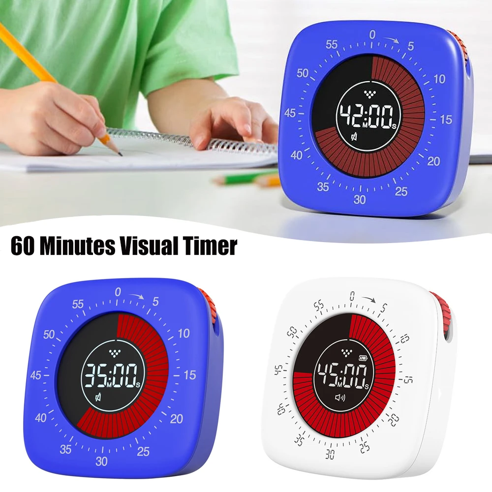 Visual Timer Mechanical Countdown Timers Kitchen Classroom Baking Clock For Teaching Meeting Cookin Working Silent Timer Dedicat