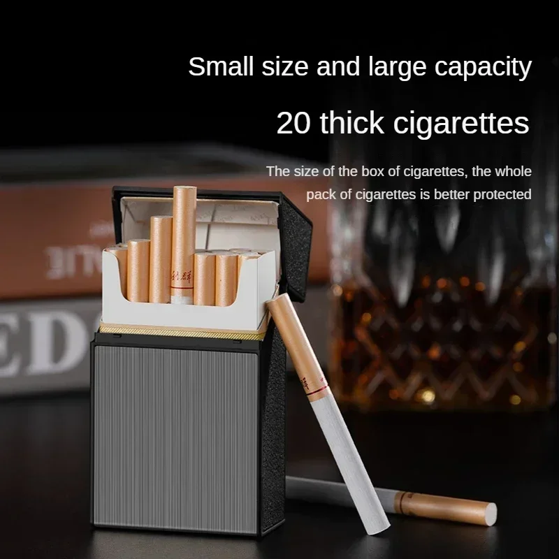 20 Cigarette Case Lighter Box USB Rechargeable Electric Cases Smoking Accessories， Portable Windproof Cigarettes Gifts For Men