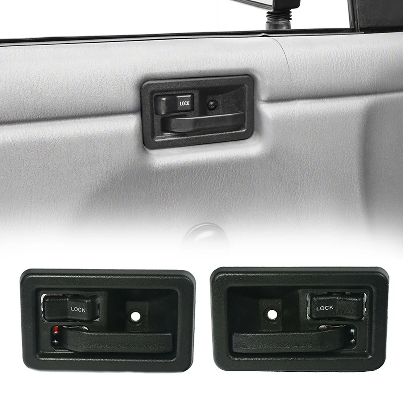 Punhos de porta internos para o Wrangler YJ TJ do jipe, par interior, esquerdo e direito, 55176477AB, 55176476AB, 1987-2004