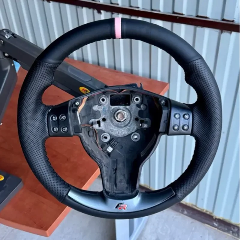 Нескользящий мягкий кожаный чехол на руль для Seat Leon (Mk2 1P) FR Cupra 2005-2009 Ibiza (6L) FR 2005-2009