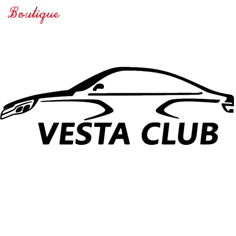 

20 * 6.7cm Vesta fun car vinyl sticker, silver / black design, scratch covered, waterproof, interior and exterior decoration