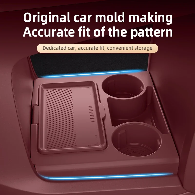 Picture 3: 2024 For Zeekr 009 Center Console Below Storage Box Central Control Organizer Mat Car Interior Silicone