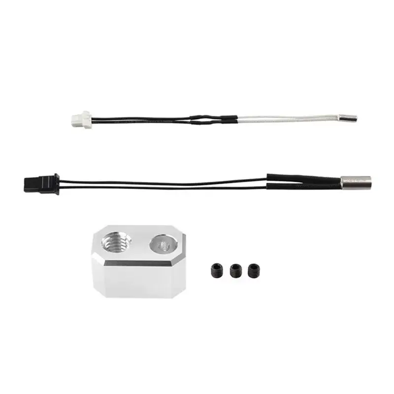 

N35R-для Prusa I3 MK4 экструдер алюминиевый нагревательный блок + нагревательный стержень + термопровод аксессуары для 3D-принтеров