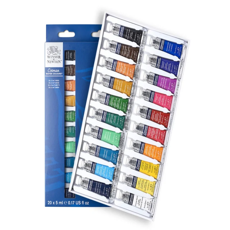 Winsor & Newton Cotman Watercolor Paint Set, 10/20 Colors, 5ml Tube Water Color Painting Art Painting Supplies