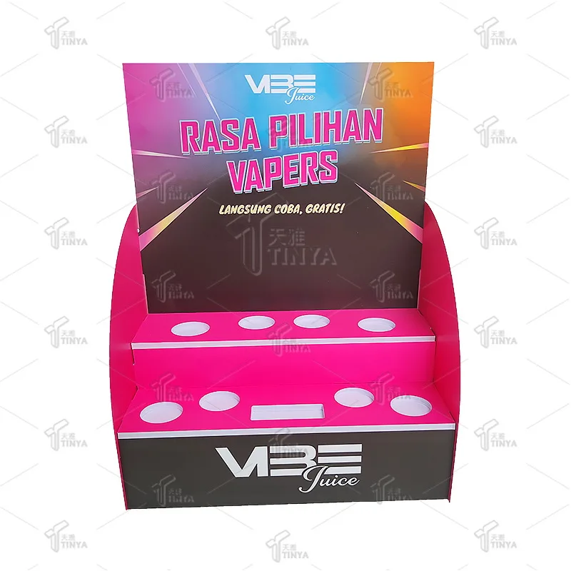 custom.Detachable Printing PVC Material  Desktop Display Stand Shelves