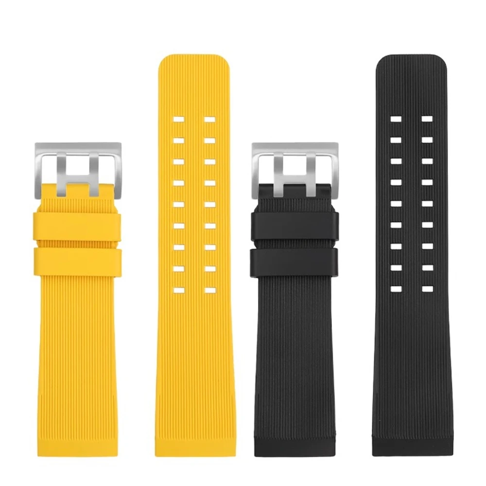 

24mm curved interface strap for khaki navy diving creed series H78585333 H78505332 H78686333 rubber men's watch strap