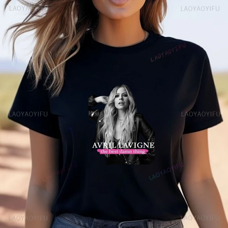 

Famous Avril Ramona Lavigne Classic Poster Fashion Print Women's Shirt, New Casual Everyday Wear, Women's Short-sleeved T-shirt