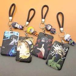 Anime NARUTO figure student food card protective cover access control card bus card set key chain hanging holiday gifts