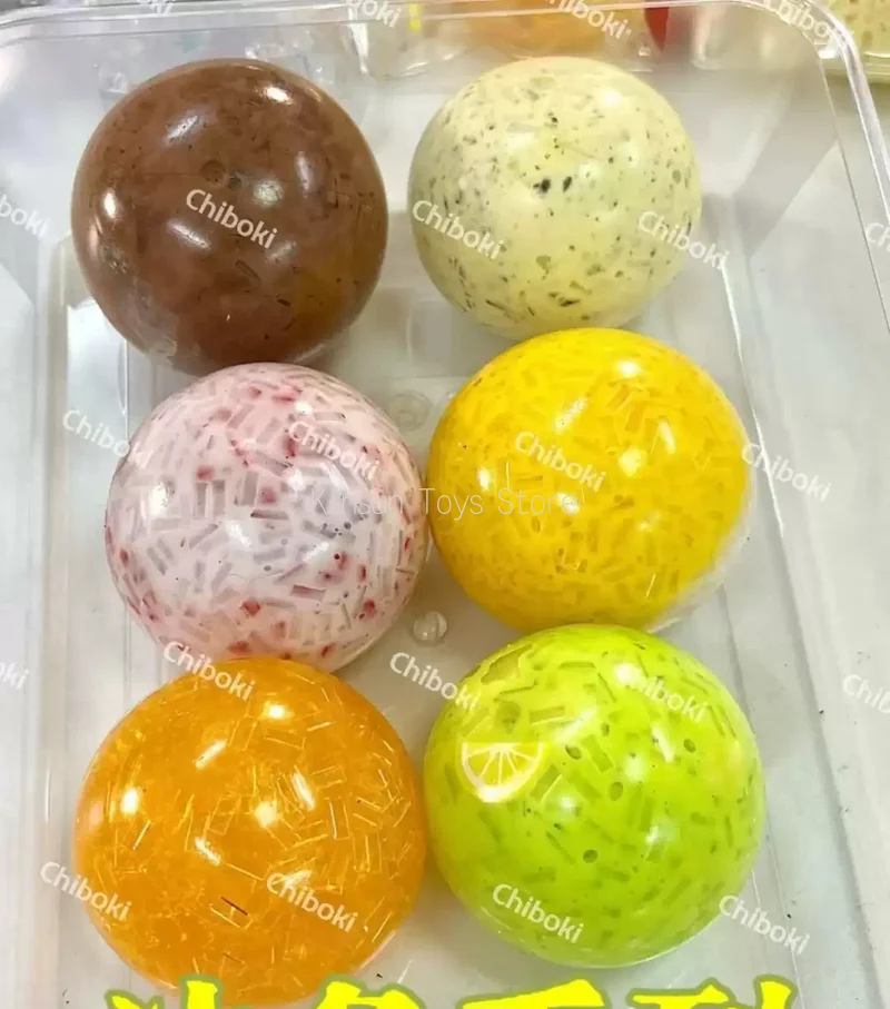 ちぼきスクイーズボール-アイスクラックシリーズ-可塑性アイスバー-手作りストレス解消おもちゃ-大人の不安解消リラックス用