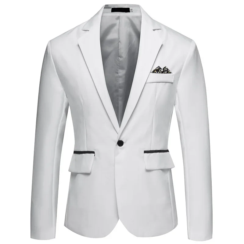 Men\'s Suit Business Casual No Iron Single Row Single Button Split Collar Wedding Party Coat Slim Fit Office Blazer blazersets