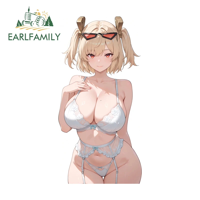 

EARLFAMILY Zenless Zone Zero Burnice Seductive Game Character Car Stickers Creative Windshield DIY Decal Exterior Accessories