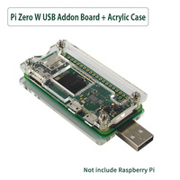 Raspberry Pi Zero W USB Addon Board with Acrylic Case USB Connector Expansion Board for Raspberry Pi Zero W WH