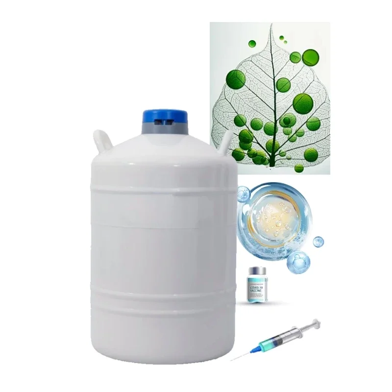 20L aluminum alloy liquid nitrogen dewar static cryogenic container with 6 tanks