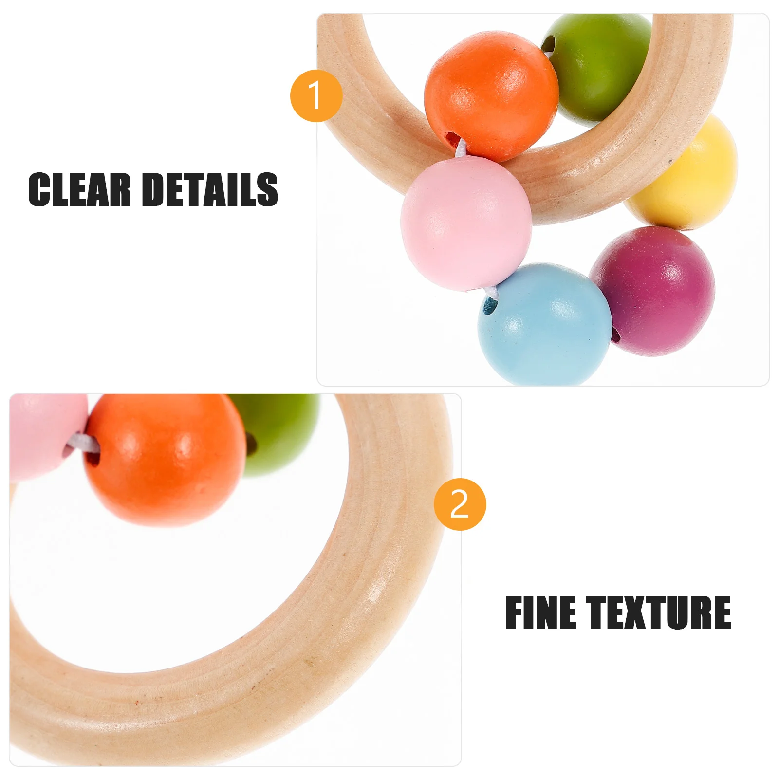 2 pezzi anello per bambini Shaker afferrare agitare sensoriale lenitivo a mano sonaglio frizione attività prima educazione sviluppo campanelle a mano per bambini