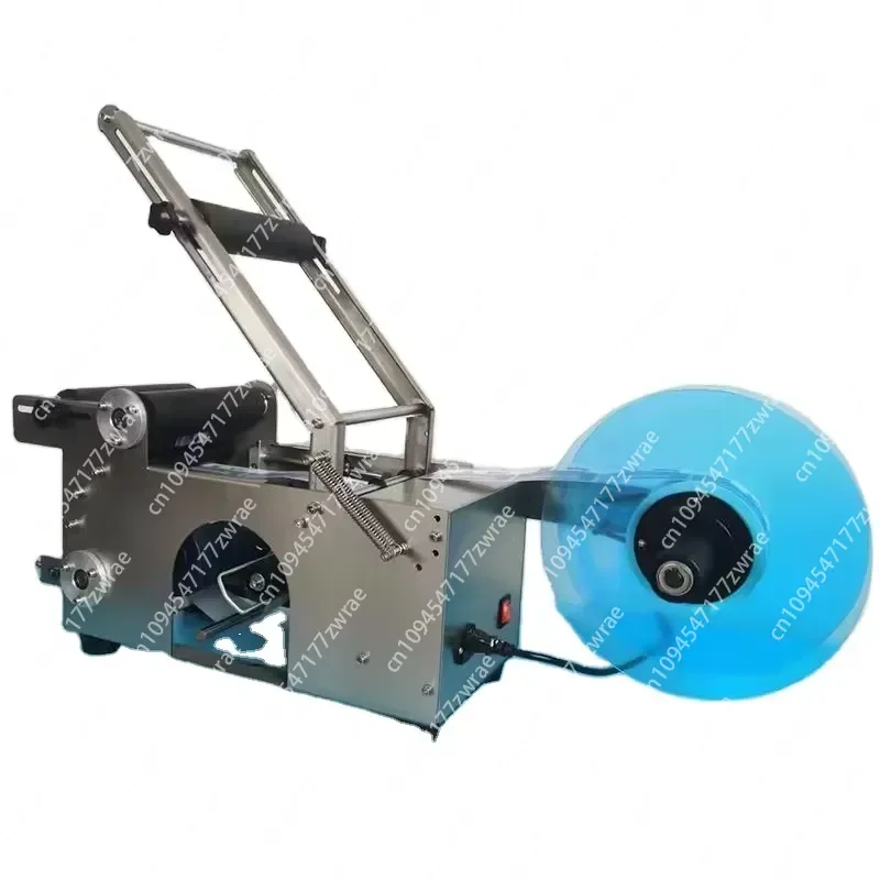 Direct-feed Manual Adhesive Label Applicator Electric Motor Touchscreen; Wine Glass Bottle Labeling Machine; Fast Intelligent