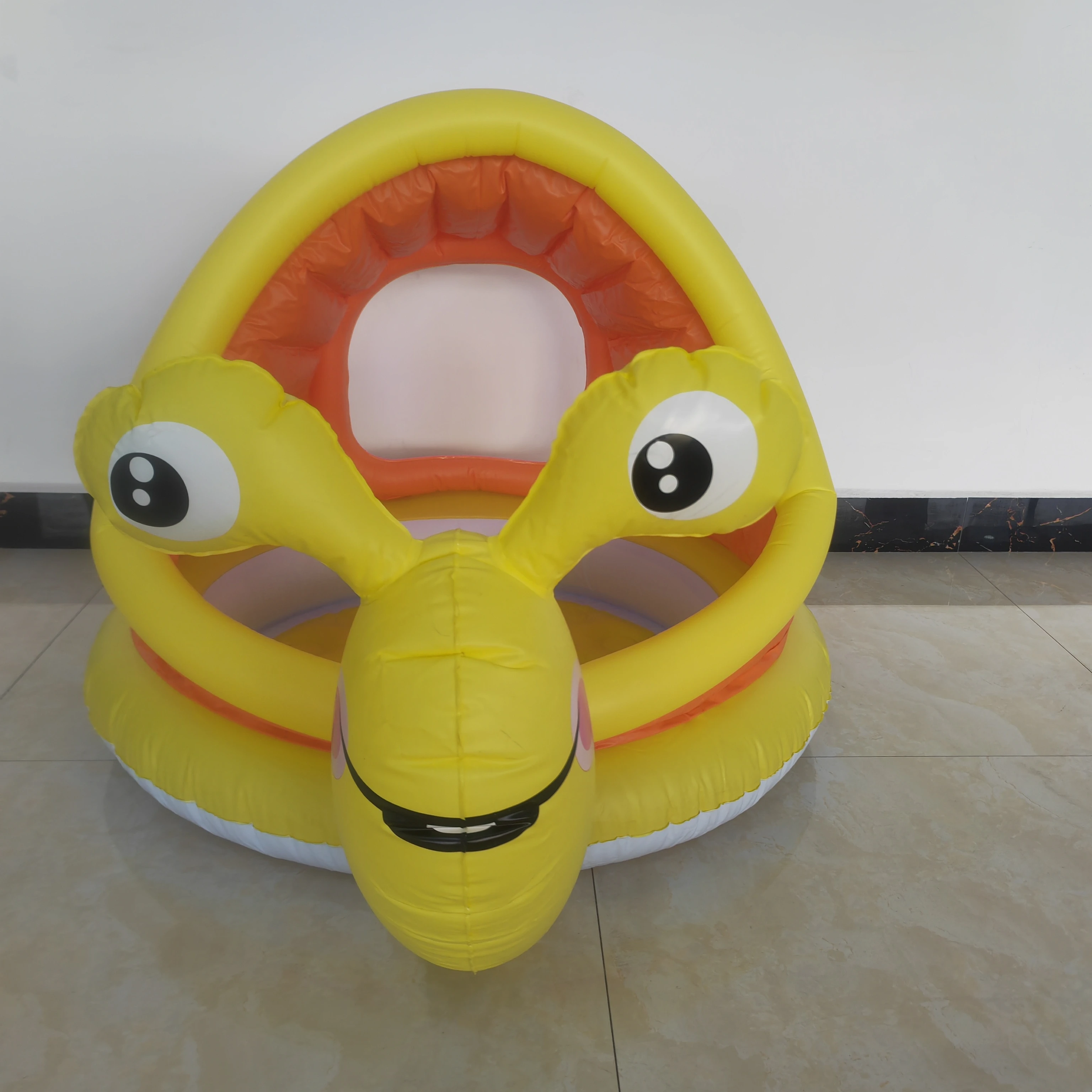Children Inflatable Snail Shaped Pool Boat, Indoor Outdoor Water Amusement Swimming Facility