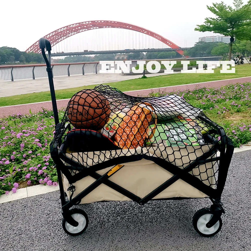 

Elastic Luggage Net Camping Wagon Garden Trolley Camper Cart Accessory Nylon Nets Carts Strong Elasticity Hooks Practical