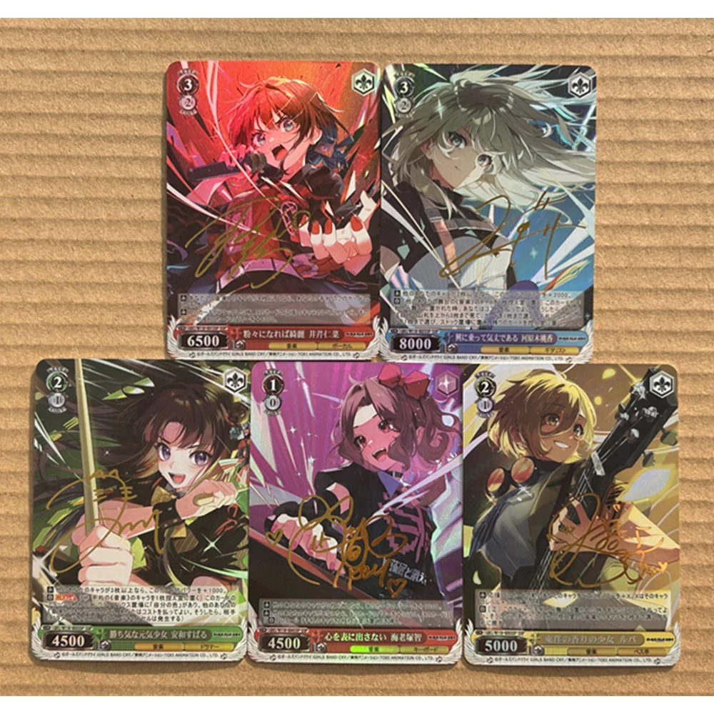 GIRLS BAND CRY Anime characters NINA ISERI MOMOKA KAWARAGI DIY Homemade Collection card Christmas birthday gift Game toys