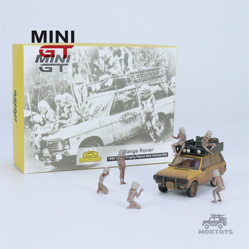 MINI GT 1:64 Range Rover 1982 Camel Trophy Papua New Guinea Set LHD  Diecast Model Car