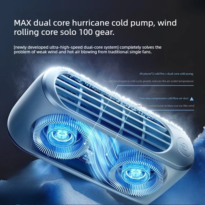 Handheld Small Fan 2026 New Cooling Air Conditioner Portable Mini Desktop Cooler