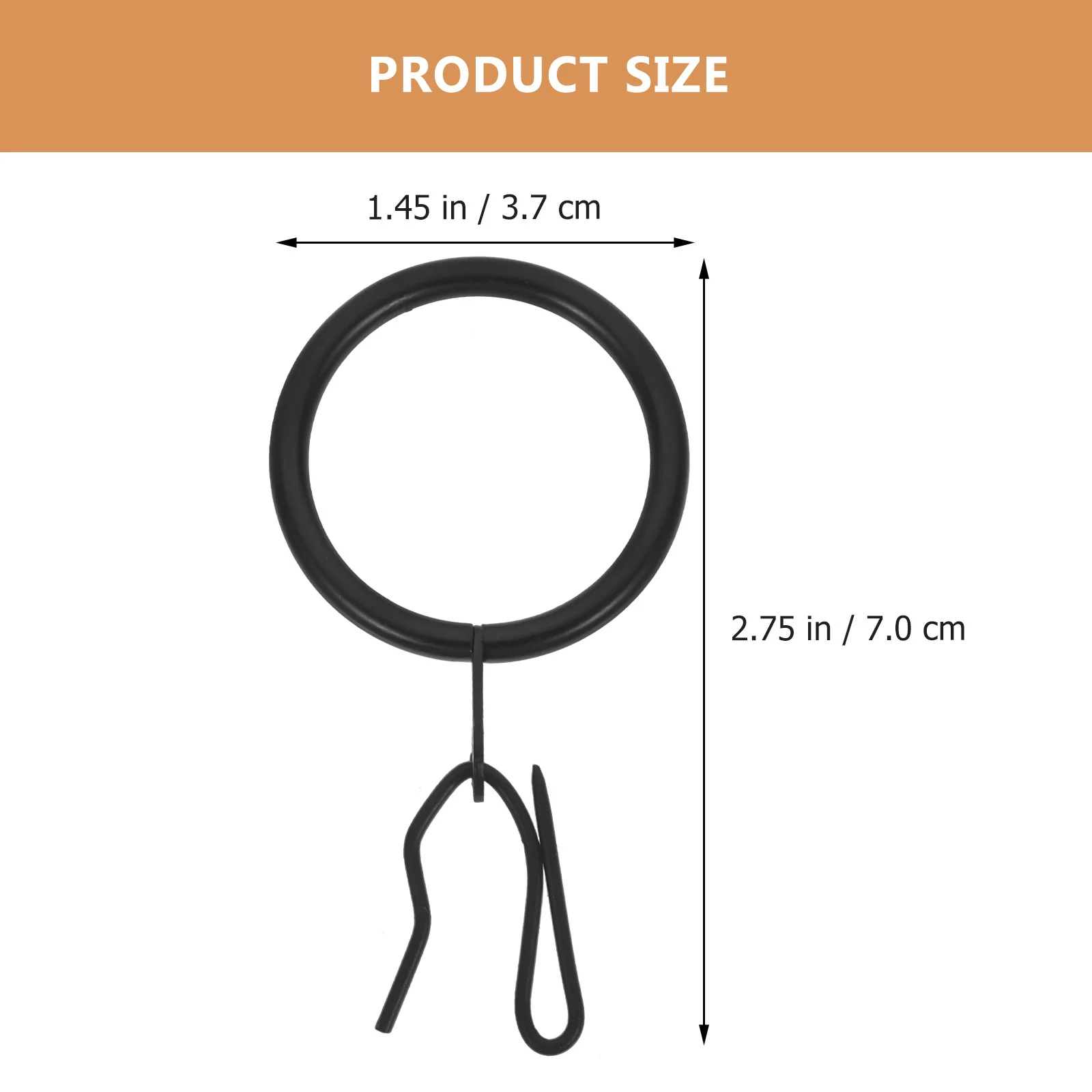 

40Sets High-Grade Iron Curtain Circles Easy Install Strong Load-Bearing Bedroom Bathroom Drapery Rings Curtain Rings