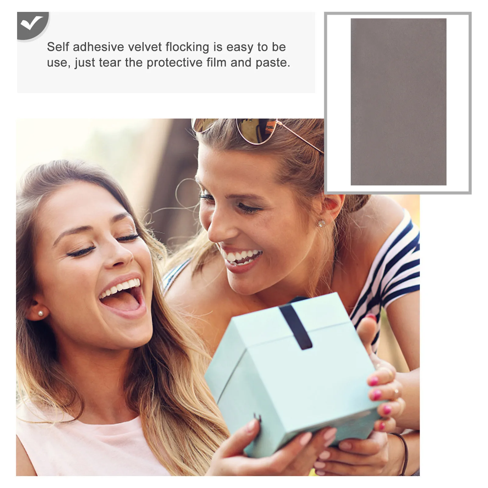 

1Pcs Self-Adhesive Flocked Fabric Cloth Durable Jewelry Gift Box DIY Packing Liner Waterproof Wear-Resistant Decorative Material