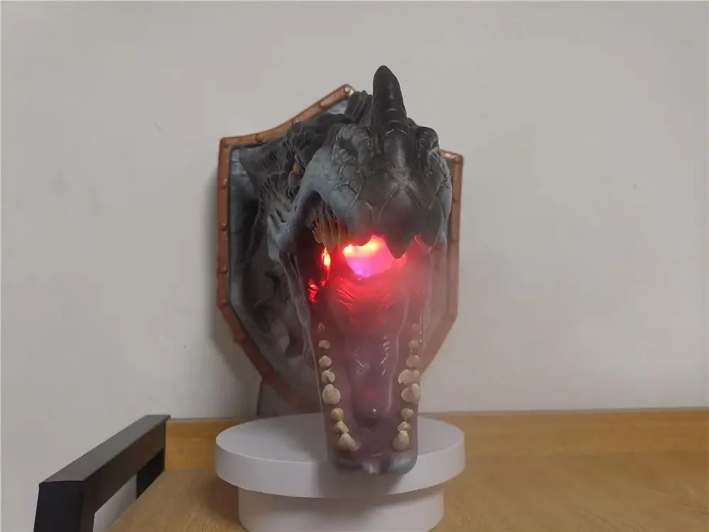 Scary Dinosaur Head Wall Pendant Creative Dragon Legend Home Decoration New Year Christmas Party Scene Props Diy Ornaments 3