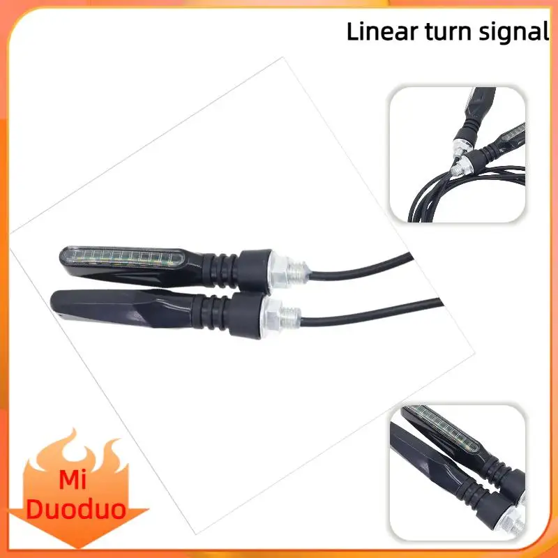 For Classic-Motorcycle Lights High Bright Turn Signal Indicator Lights Front Rear White Day Running Lights Flowing Brake Lamps